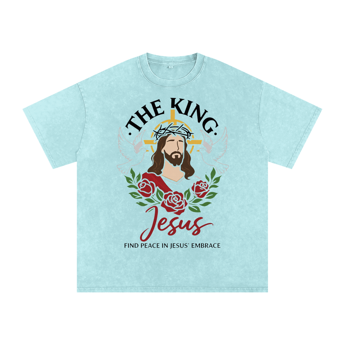 Snow Washed Oversized Cotton T-Shirt