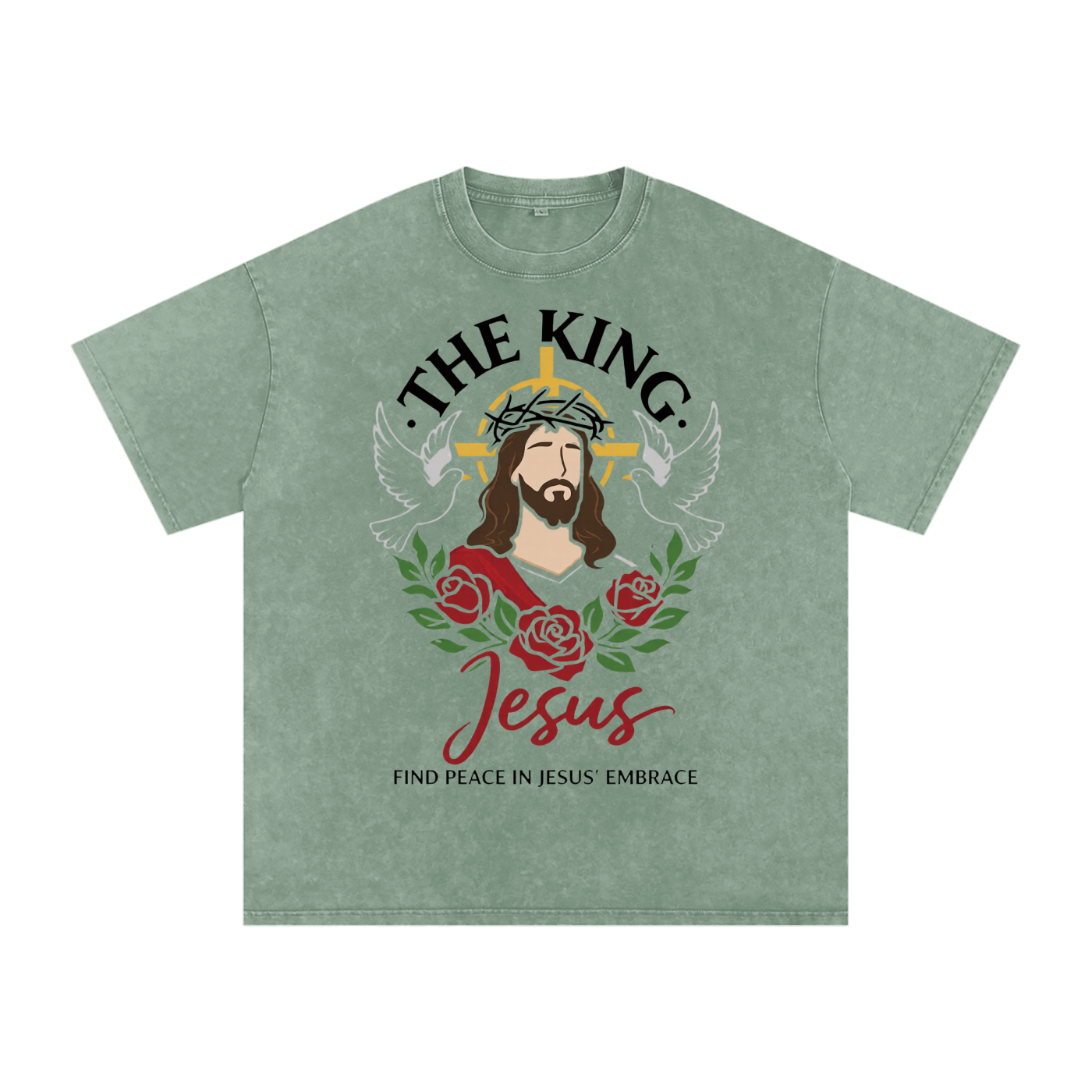 Snow Washed Oversized Cotton T-Shirt
