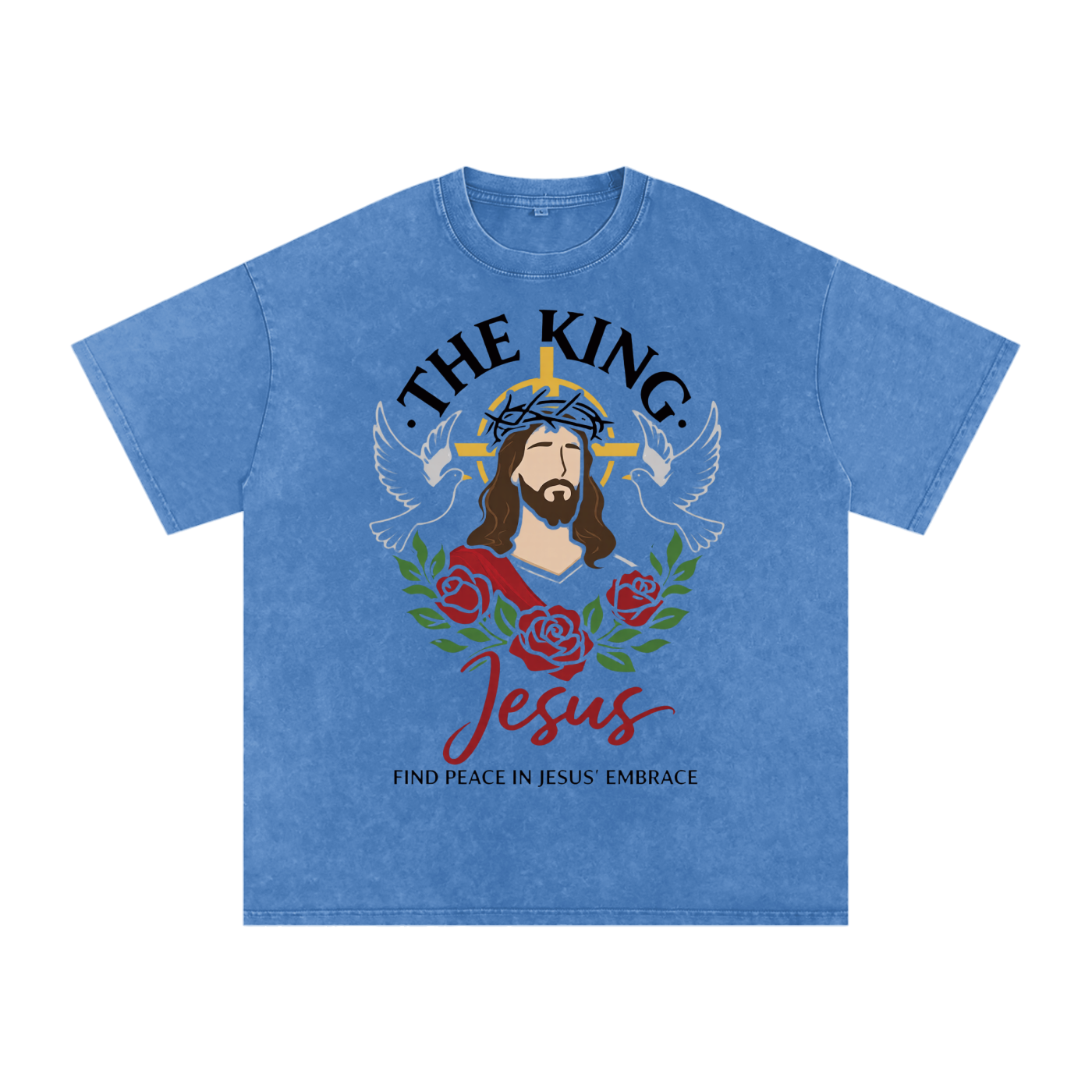Snow Washed Oversized Cotton T-Shirt