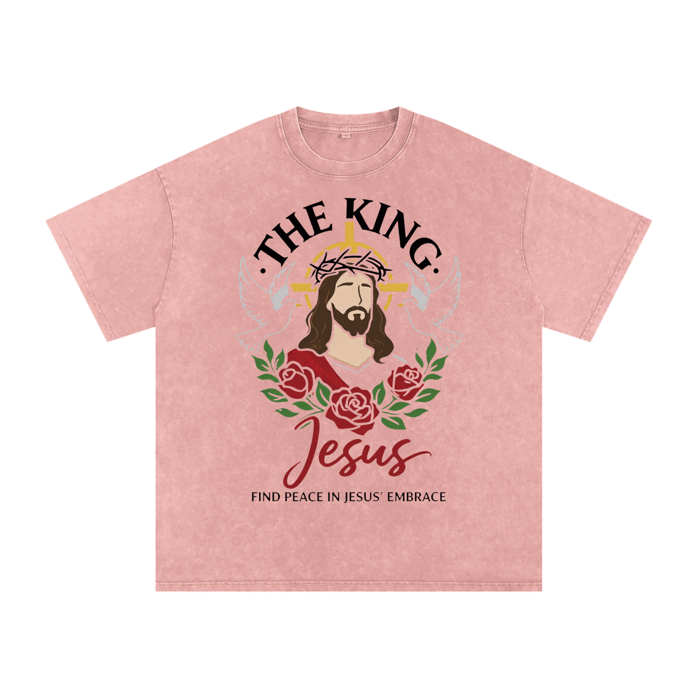 Snow Washed Oversized Cotton T-Shirt