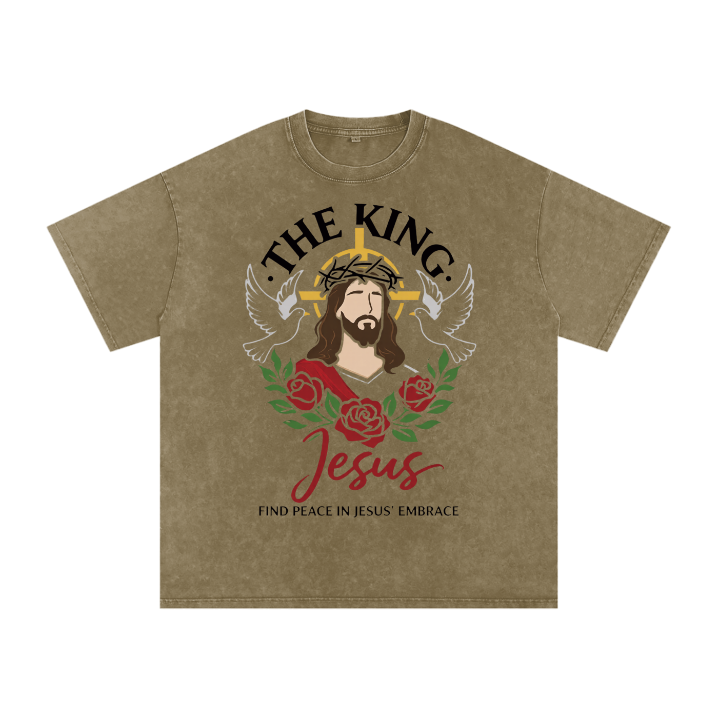 Snow Washed Oversized Cotton T-Shirt