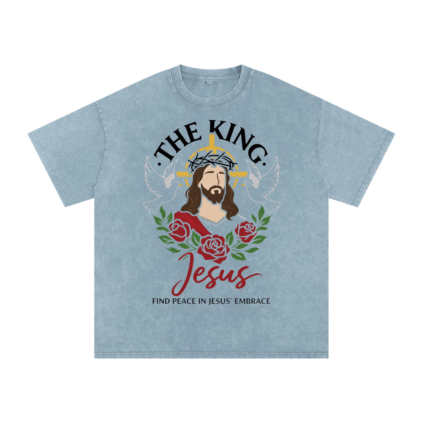 Snow Washed Oversized Cotton T-Shirt