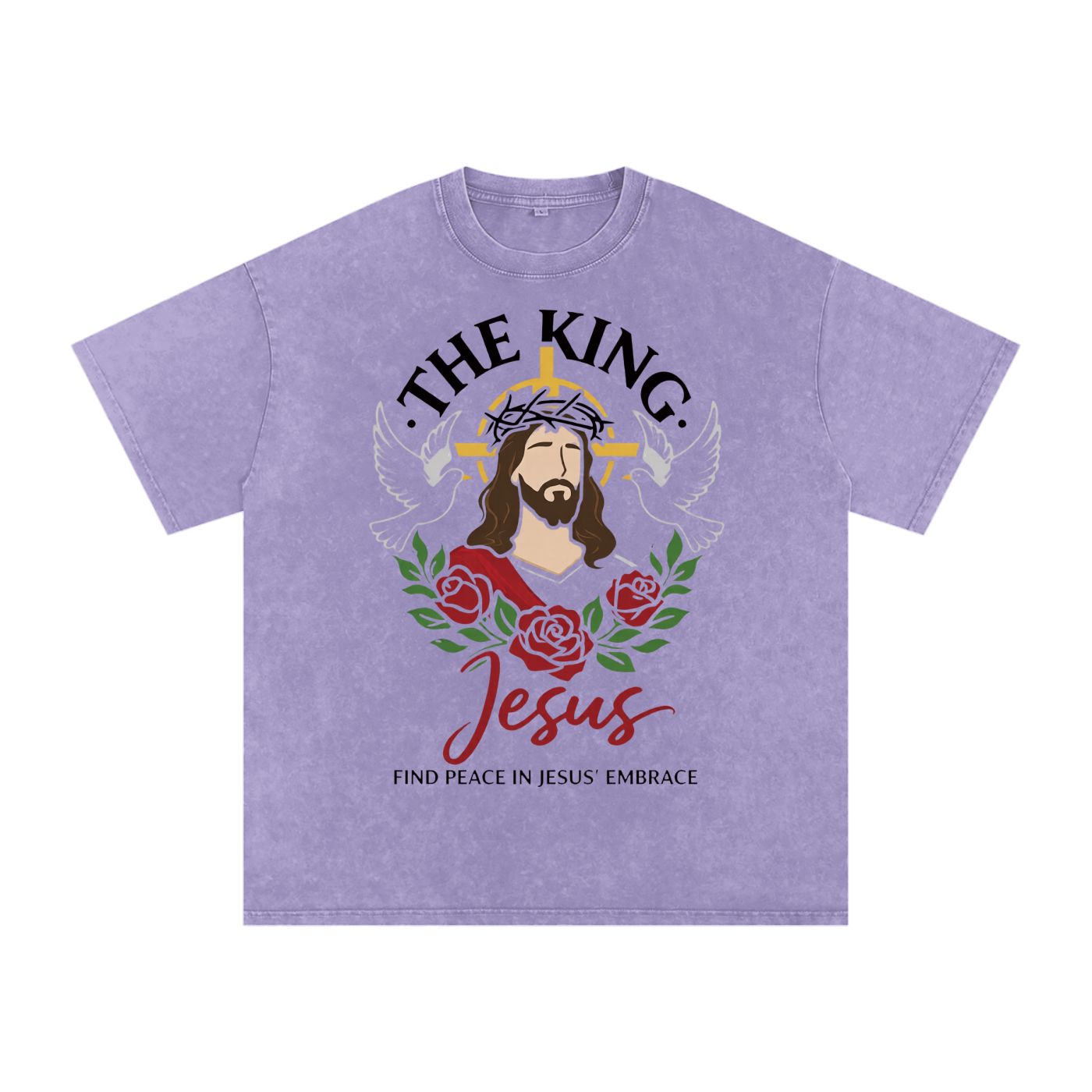 Snow Washed Oversized Cotton T-Shirt