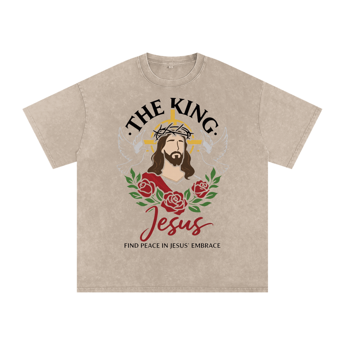 Snow Washed Oversized Cotton T-Shirt