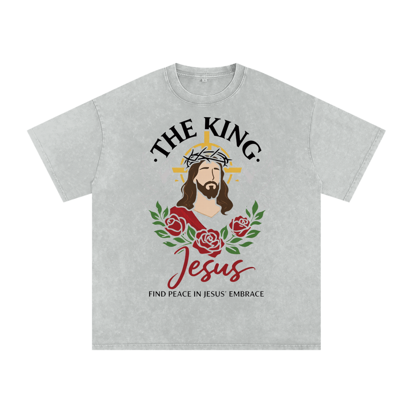 Snow Washed Oversized Cotton T-Shirt