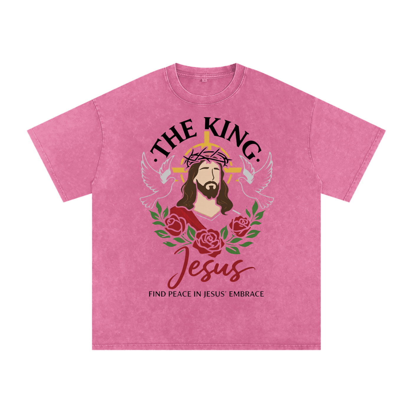 Snow Washed Oversized Cotton T-Shirt