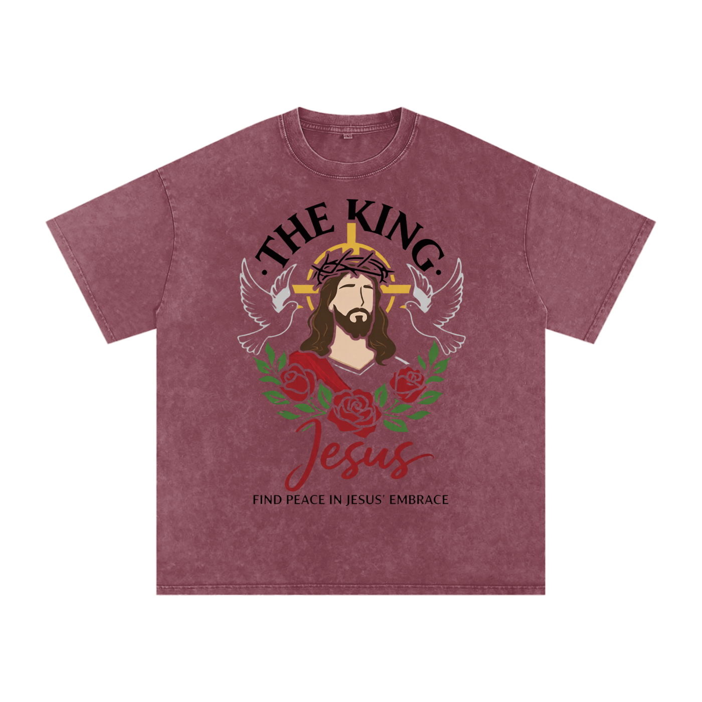 Snow Washed Oversized Cotton T-Shirt