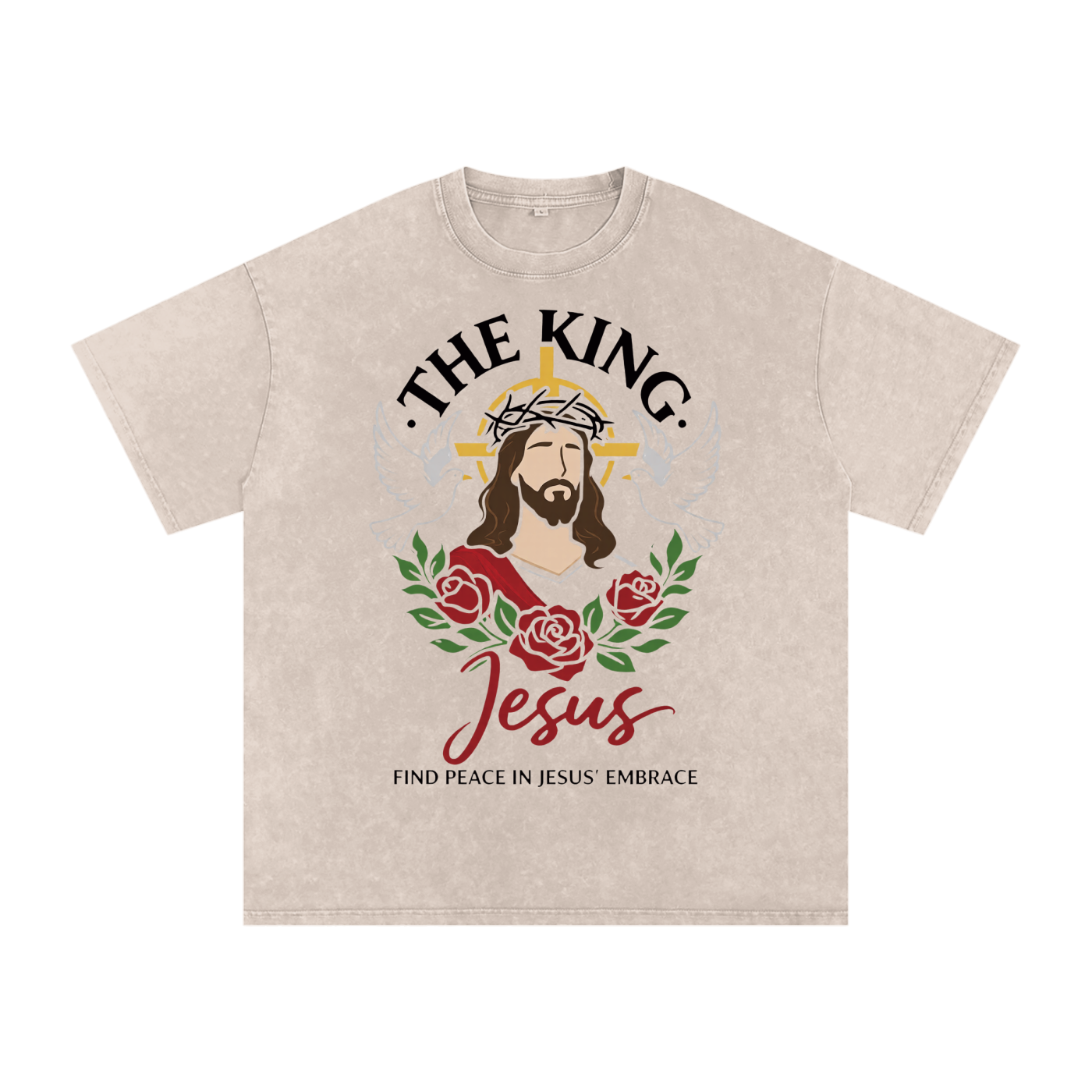 Snow Washed Oversized Cotton T-Shirt